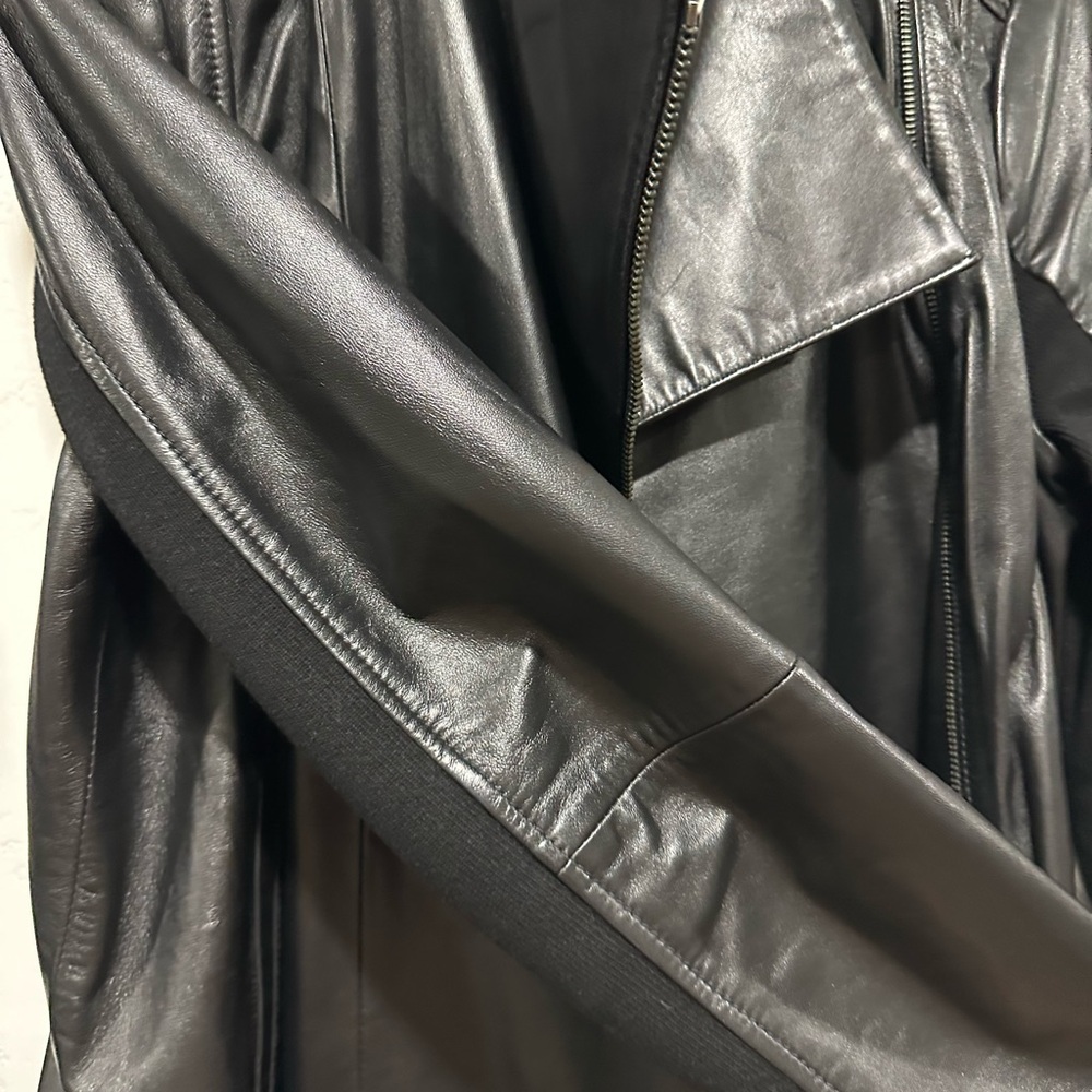 Nordstrom Black Leather Moto Jacket - Picture 9 of 14
